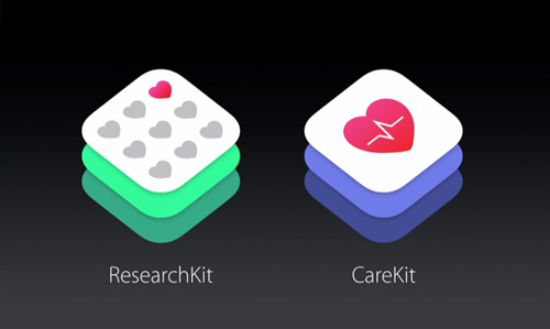 apple researchkit healthkit logo stacks on black screen shot march 21 video