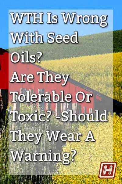seed oil dangers red barn in yellow flowers field