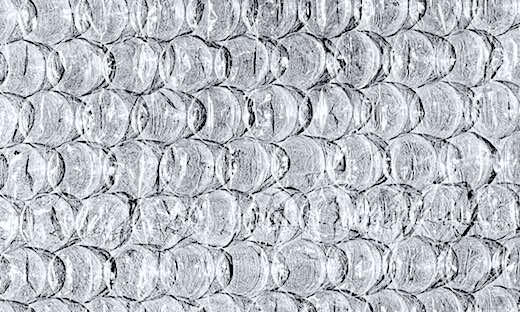 microplastics in water bubble wrap