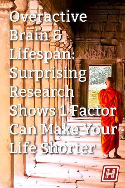 overactive brain lifespan monk with orange robe in hallway