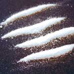 cocaine stripes dark background