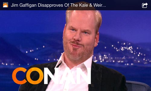 Apparently Jim Gaffigan Is Not One Of Us. -KALE FO LIFE, YO!!!