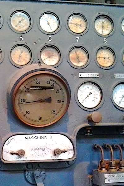 counting calories old control panel with many dials