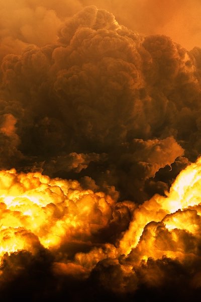 air pollution brain damage orange smoke cloud