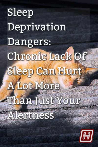 sleep deprivation debt danger orange cat sleeping on stairs