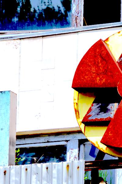 trans-fat dementia risk yellow and red radioactive sign on building
