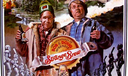 strange brew movie poster with rick moranis and dave thomas
