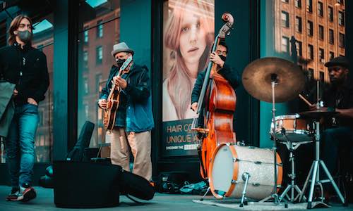 music benefits brain city street jazz group