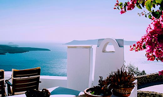 mediterranean diet longevity white wall chairs greece