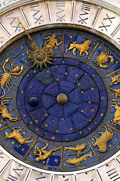 birth month and health white marble astrological clock